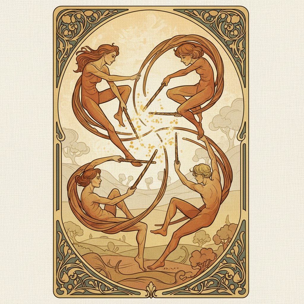 Five of Wands tarot card