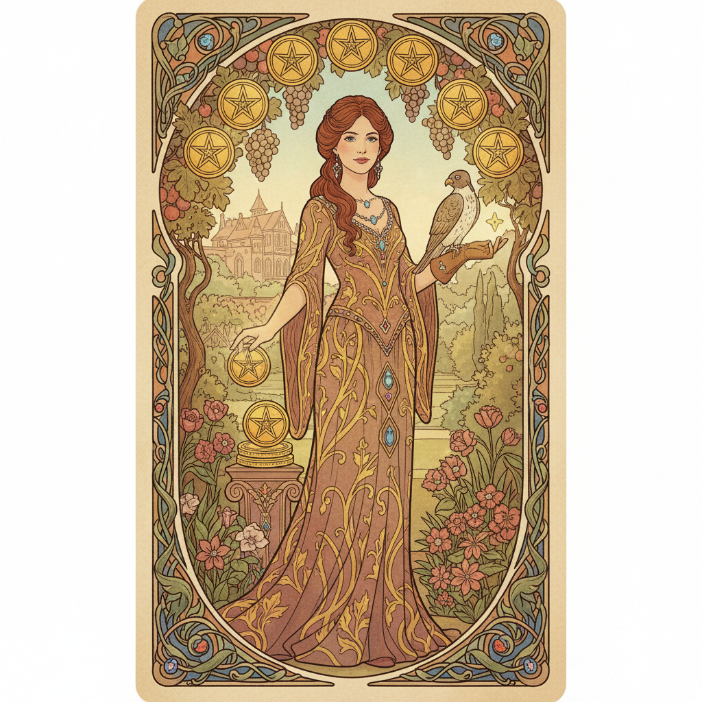 Nine of Pentacles tarot card