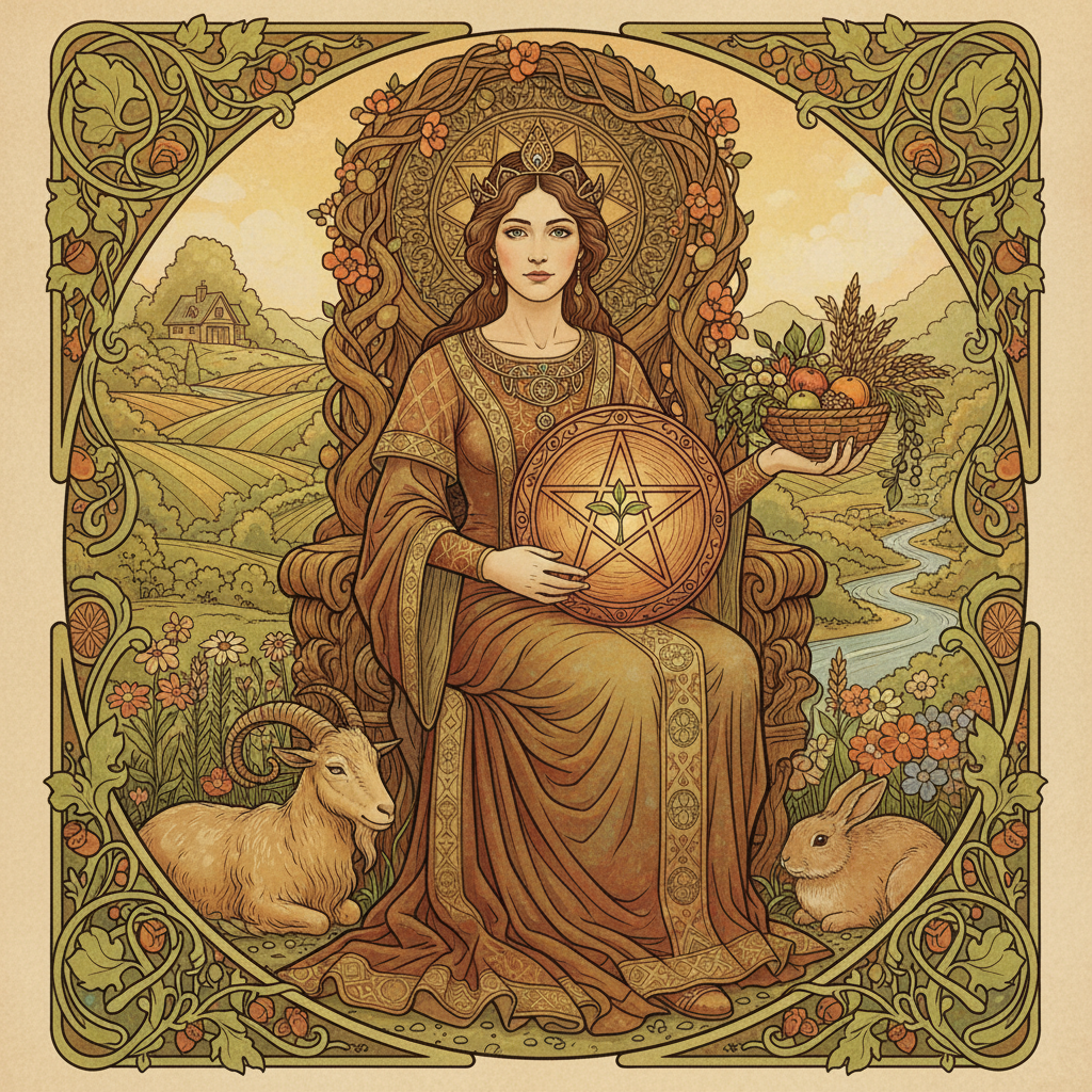 Queen of Pentacles tarot card