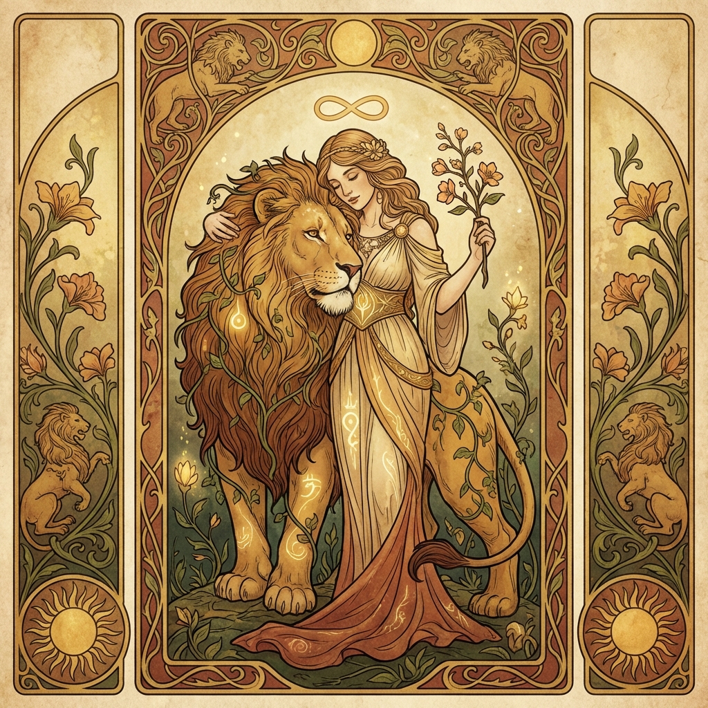Strength tarot card
