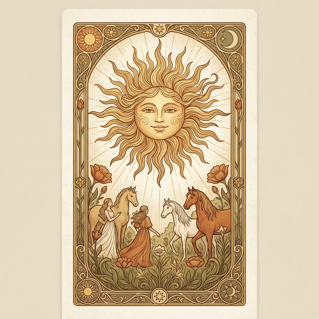 The Sun tarot card