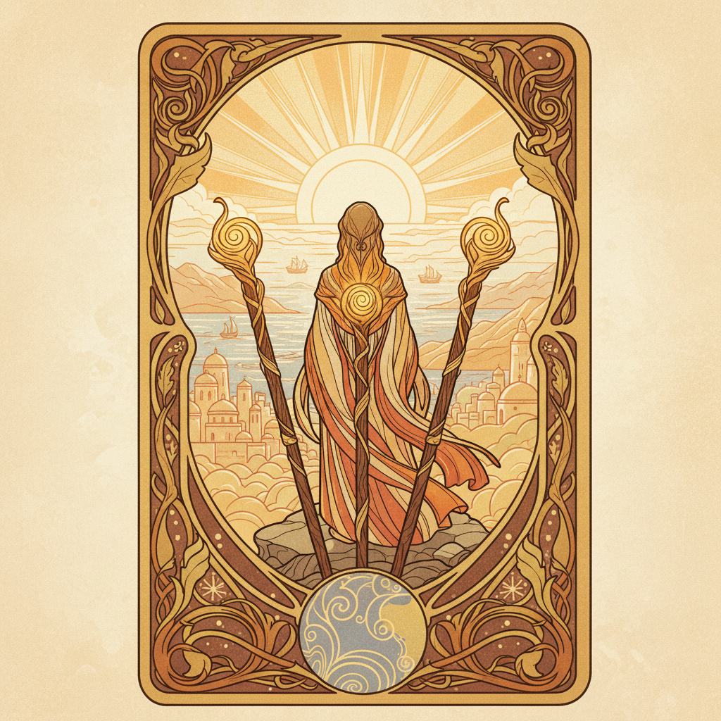 Three of Wands tarot card
