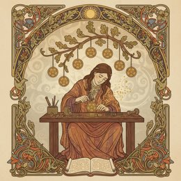 Eight of Pentacles tarot card