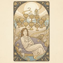 Nine of Cups tarot card