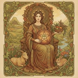 Queen of Pentacles tarot card