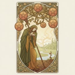 Seven of Pentacles tarot card